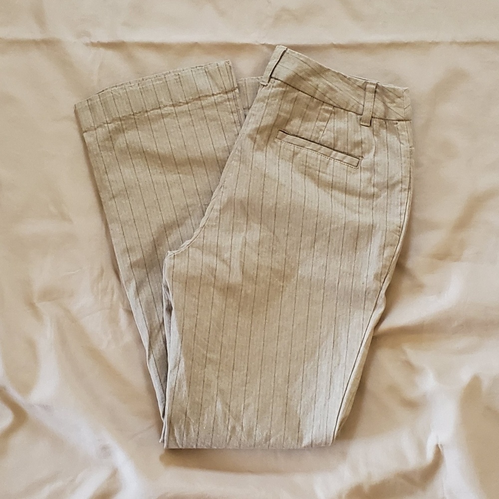 Tan Striped Pants